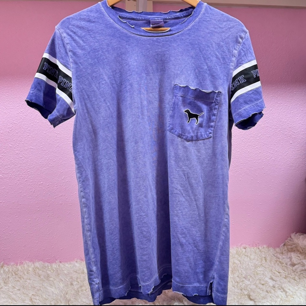 PINK Victoria's Secret Blue Graphic Tee